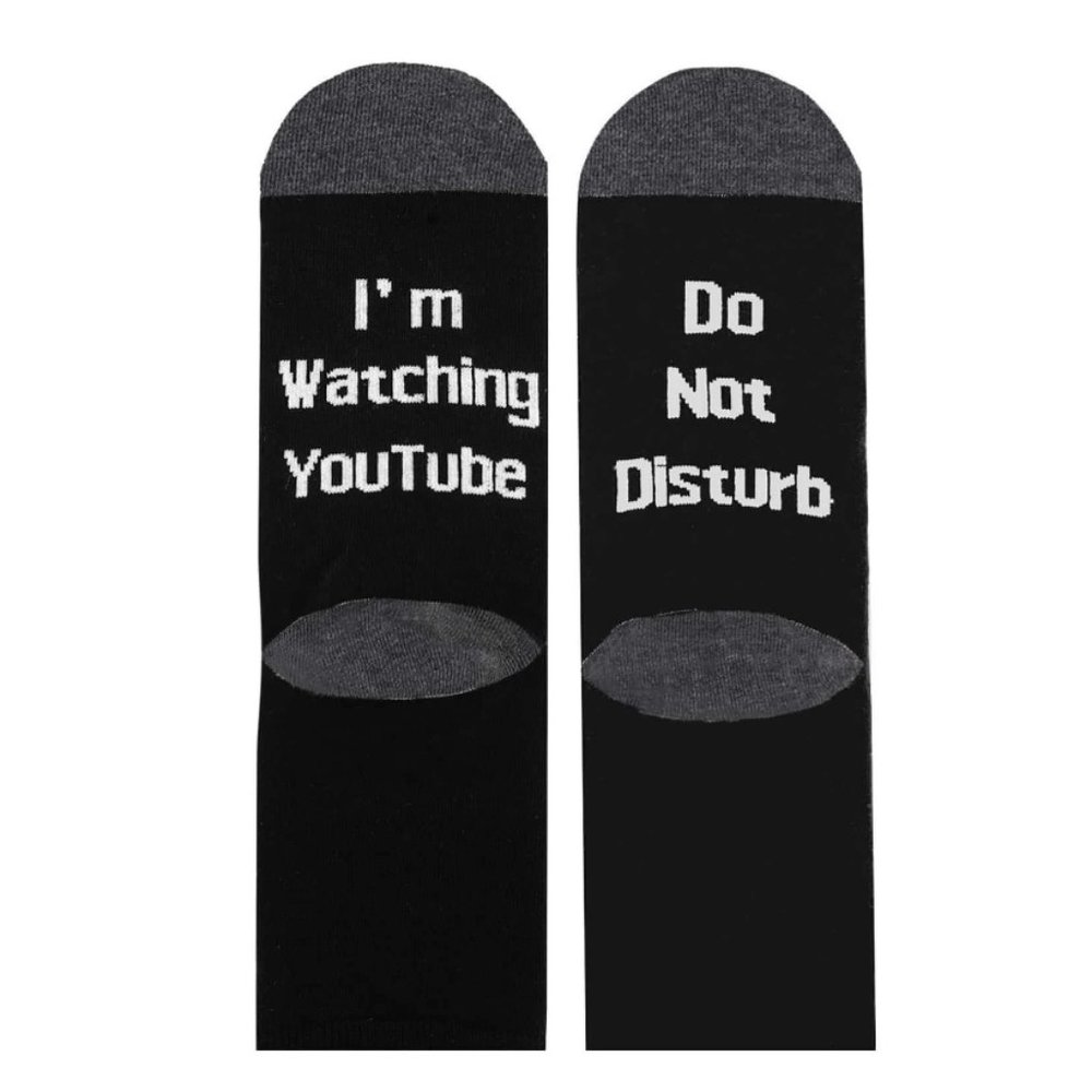 I'm Watching Youtube Do Not Disturb Socks - Picture 3 of 5